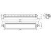 Schemat Wymiary belki LED bar Osram LEDriving® LIGHTBAR FX500-SP