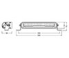 Schemat Wymiary belki LED bar Osram LEDriving® LIGHTBAR MX250-CB