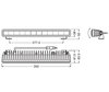 Schemat Wymiary belki LED bar Osram LEDriving® LIGHTBAR SX300-CB