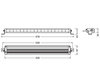 Schemat Wymiary belki LED bar Osram LEDriving® LIGHTBAR VX500-SP