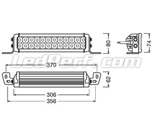 Schemat Wymiary belki LED bar Osram LEDriving® LIGHTBAR VX250-CB