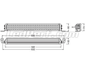 Schemat Wymiary belki LED bar Osram LEDriving® LIGHTBAR VX500-CB