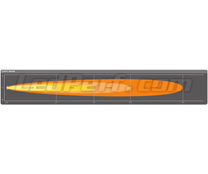 Wykres wiązki świetlnej Daleki zasięg Spot belki LED bar Osram LEDriving® LIGHTBAR SX500-SP