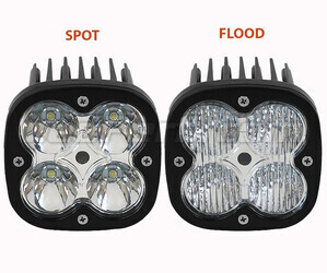Dodatkowy reflektor LED CREE Kwadrat 40W do Motocykl - Skuter - Quad Spot VS Flood