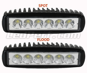 Dodatkowy reflektor LED Prostokątny 18W do 4X4 - Quad - SSV Spot VS Flood