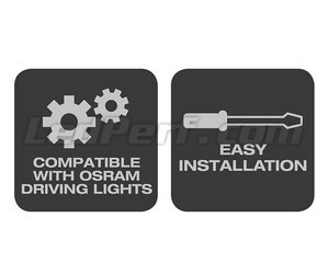 Uchwyt Osram LEDriving® LICENSE PLATE BRACKET AX łatwy w montażu i kompatybilny ze wszystkimi lampami Osram z gamy LEDriving.