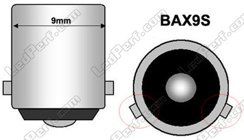 żarówka LED BAX9S H6W Efficacity Czerwony