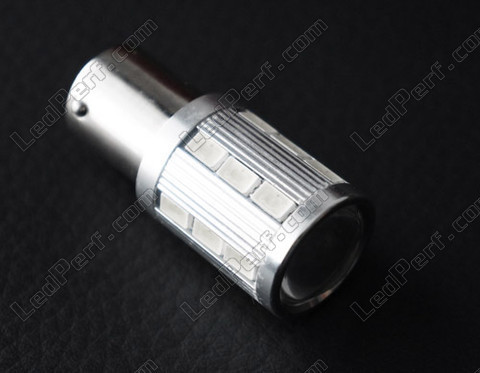 LED P21/5W magnifier czerwony Wysokiej Mocy ze szkłem powiększającym do świateł