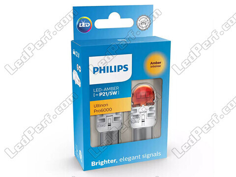 2x żarówki LED Philips PY21/5W Ultinon PRO6000 - Pomarańczowe - BAY15D - 11499AU60X2