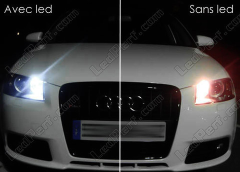 Światła postojowe LED xenon biały W5W T10 - Audi A3 8P