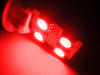 LED T10 W5W Rotation z oświetleniem bocznym Czerwony