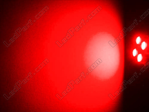 LED T10 Efficacity W5W z 4 diodami Czerwone