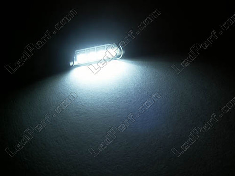 LED rurkowa z zaczepem światło sufitowe, bagażnik, schowek na rękawiczki, tablica rejestracyjna biały 42mm - C10W