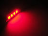 Żarówka LED rurkowa światło sufitowe, bagażnik, schowek na rękawiczki, tablica rejestracyjna czerwony 42mm - C10W