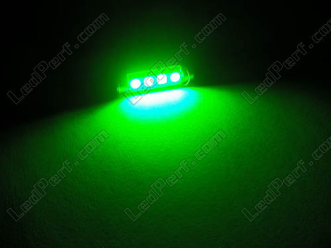 Żarówka LED rurkowa światło sufitowe, bagażnik, schowek na rękawiczki, tablica rejestracyjna zielony 42mm - C10W