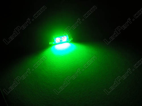LED rurkowa światło sufitowe, bagażnik, schowek na rękawiczki, tablica rejestracyjna zielony 31mm - C3W