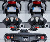 LED tylne kierunkowskazy Aprilia Mana 850 GT przed i po