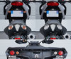 LED tylne kierunkowskazy Harley-Davidson Custom 1200 (2011 - 2020) przed i po