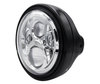 Przykład reflektora okrągły czarnego z optyką LED w chromowaną Honda CB 500 N