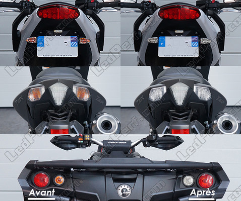 LED tylne kierunkowskazy Honda VT 125 przed i po