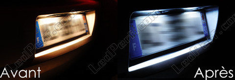 LED tablica rejestracyjna Alfa Romeo 4C przed i po
