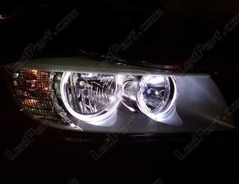LED angel eyes Serii 3 E90 E91 Faza 2 LCI bez xenon