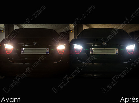 LED Światła cofania BMW serii 3 (E90 E91) przed i po