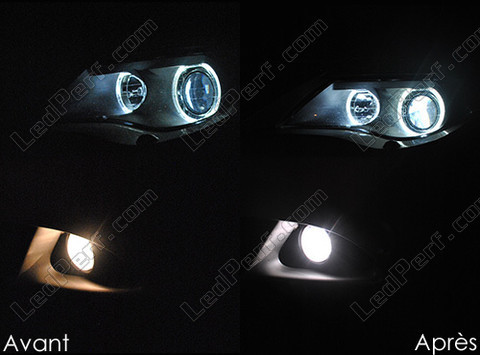 LED światła przeciwmgielne BMW serii 6 (E63 E64) przed i po