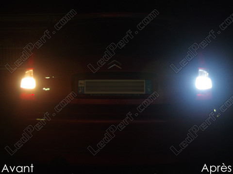 LED Światła cofania Citroen C3 I przed i po