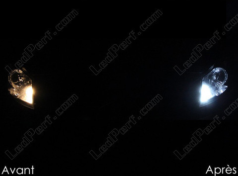 LED światła postojowe xenon biały Citroen Jumpy przed i po