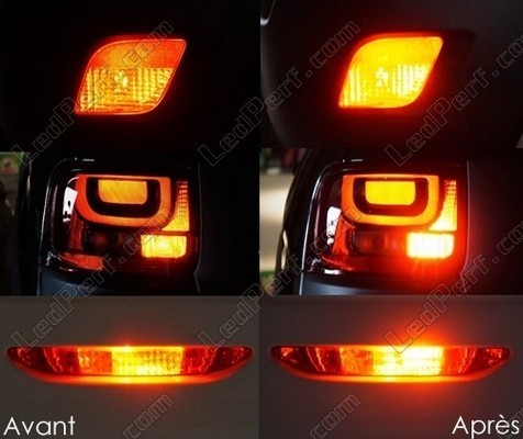 LED tylne światło przeciwmgielne Citroen Saxo przed i po