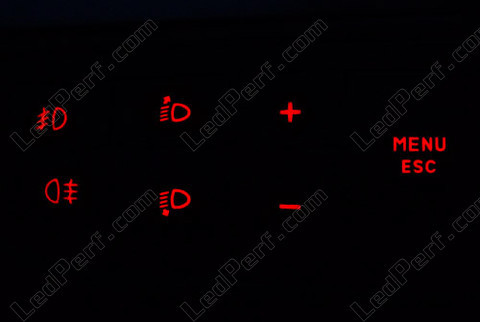 LED oświetlenia przełączników czerwony fiat Grande Punto Evo