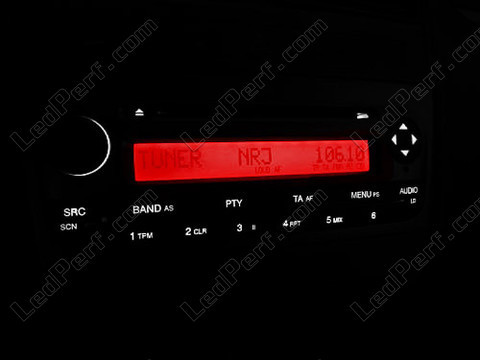 LED oświetlenia radio samochodowe biały i czerwony fiat Grande Punto Evo