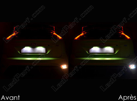 LED Światła cofania Ford Focus MK2 przed i po