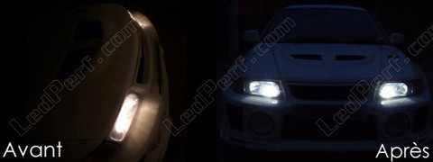 LED światła postojowe xenon biały Mitsubishi Lancer Evolution 5