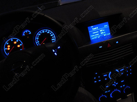 LED tablica rozdzielcza niebieski Opel Astra H