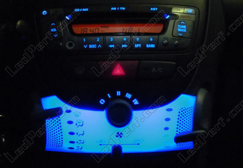 LED wentylacja radio samochodowe Peugeot 107