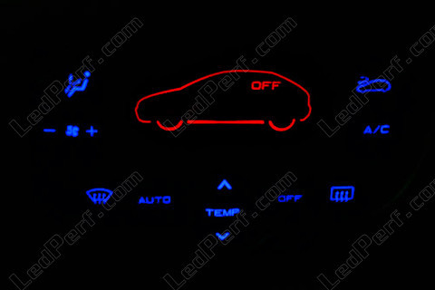 LED niebieski i czerwony klimatyzacja Peugeot 206 (>10/2002) multipleksowana