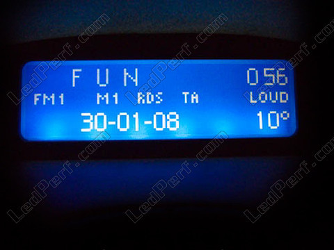 LED niebieski wyświetlacz Peugeot 206 (>10/2002) multipleksowana