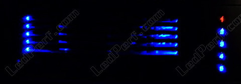 LED niebieski odtwarzacz CD Blaupunkt Peugeot 207 niebieski