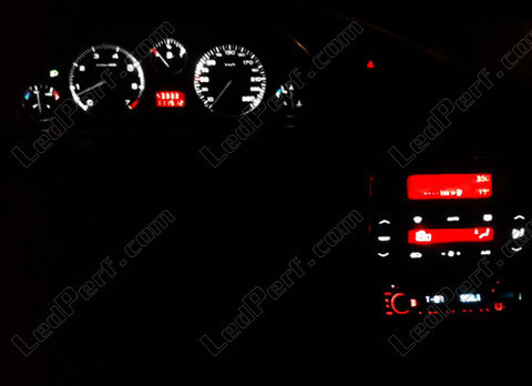 LED oświetlenia konsola środkowego biały i czerwony Peugeot 406