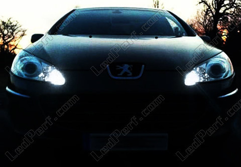 LED światła postojowe xenon biały Peugeot 407