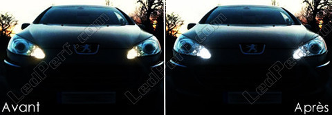 LED światła postojowe xenon biały Peugeot 407