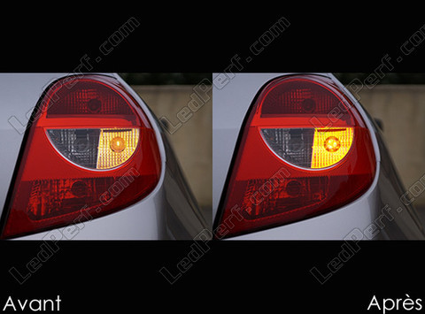 LED tylne kierunkowskazy Renault Clio 3 przed i po