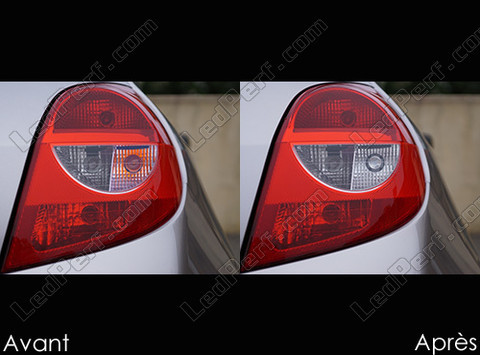 LED tylne kierunkowskazy Renault Clio 3 przed i po