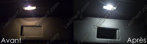 LED lusterek w osłonach przeciwsłonecznych Skoda Superb 3T