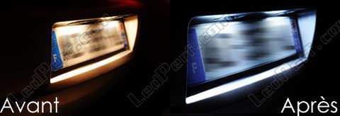 LED tablica rejestracyjna Subaru XV II przed i po
