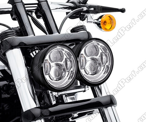 Reflektory LED dla Harley-Davidson Fat Bob 1690 - Homologowane okrągłe optyki motocyklowe
