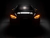 Audi A3 8V widok z przodu wyposażony w dynamiczne kierunkowskazy Osram LEDriving® do lusterek