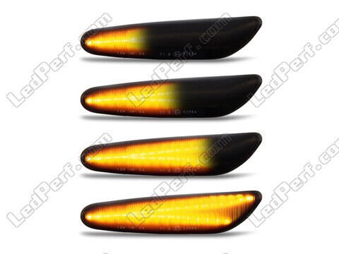 Oświetlenie dynamicznych czarnych bocznych kierunkowskazów LED dla BMW serii 1 (E81 E82 E87 E88)